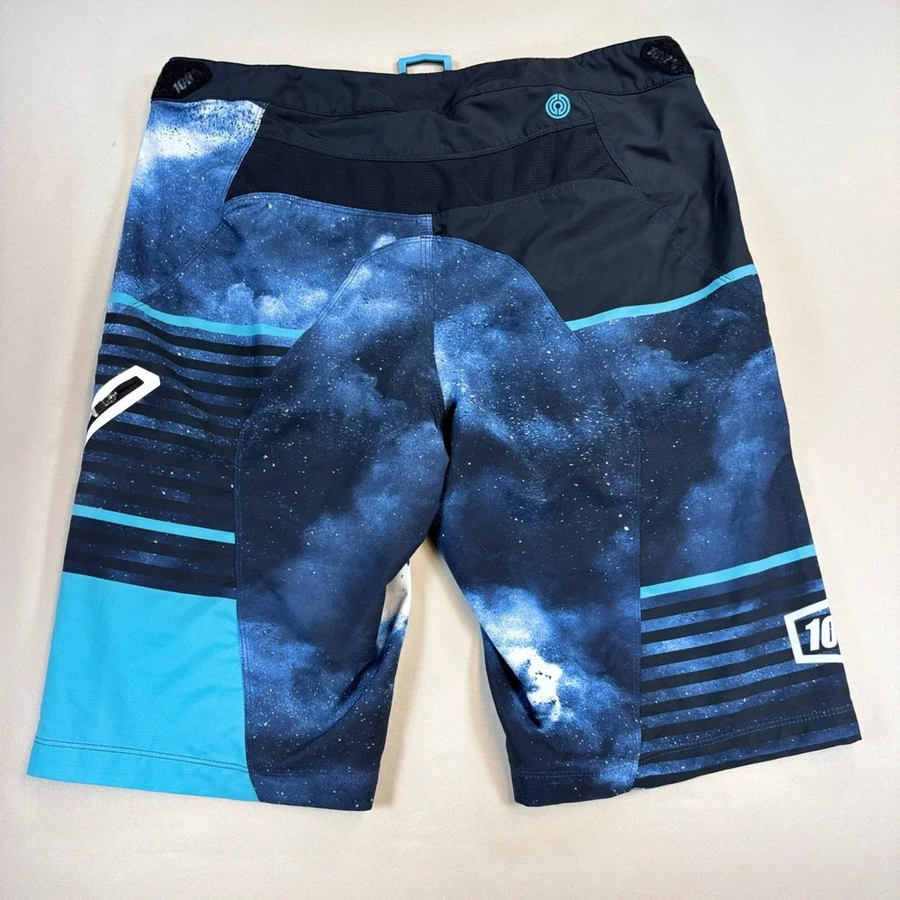 100% Airmatic Shorts Mens 34 Blue Galaxy MTB Mountain Bike Performance Trail